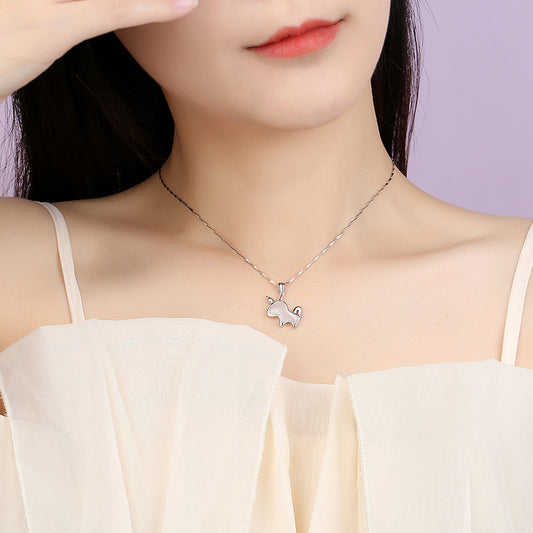 Unicorn Necklace S999/Jade Pendant