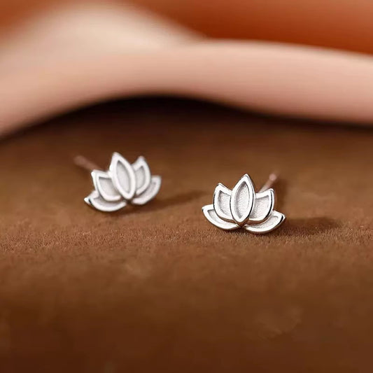 Lotus Flower Earrings pure silver